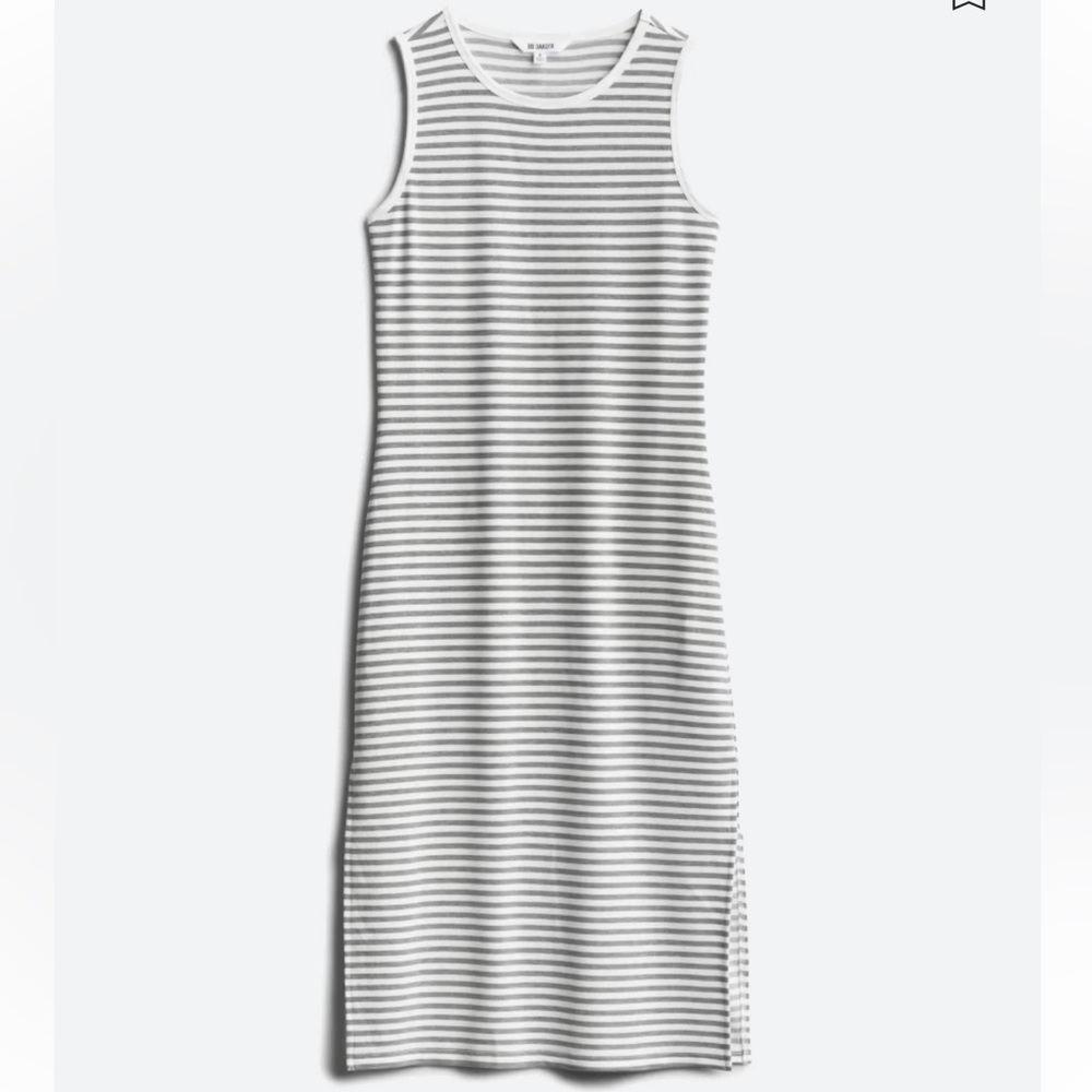 Steve Madden gray and white striped cotton dress